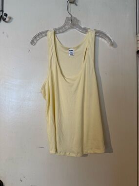 PINK Victoria's Secret Soft Pale Yellow Scoop Tank